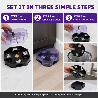 🛡️Reusable No-Spray Roach Trap – Chemical-Free