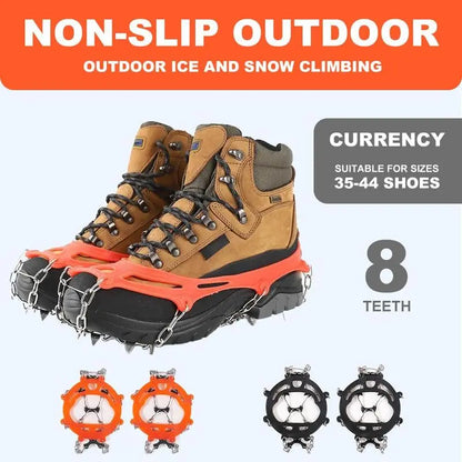 Lightweight Ice Cleats for Shoes & Boots – Anti-Slip Snow Traction Crampon Grips