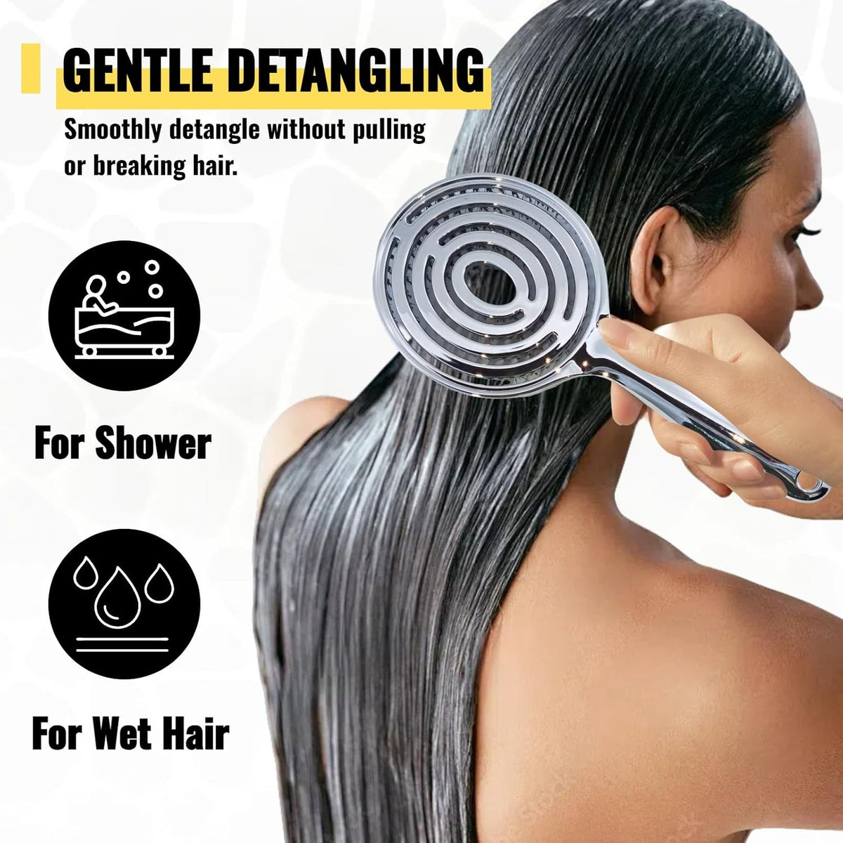 Gentle detangling on wet hair