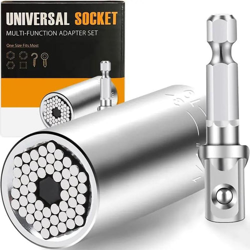 🔧Steel Multi-Fit Universal Grip Socket Set with Power Drill Adapter