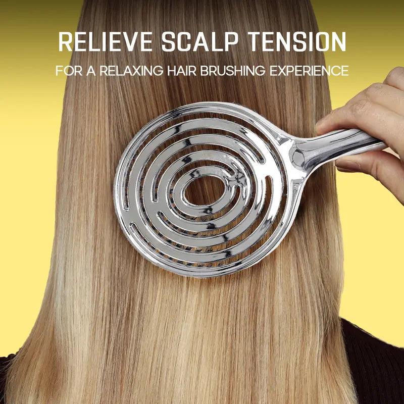 Relaxing scalp massage while brushing hair