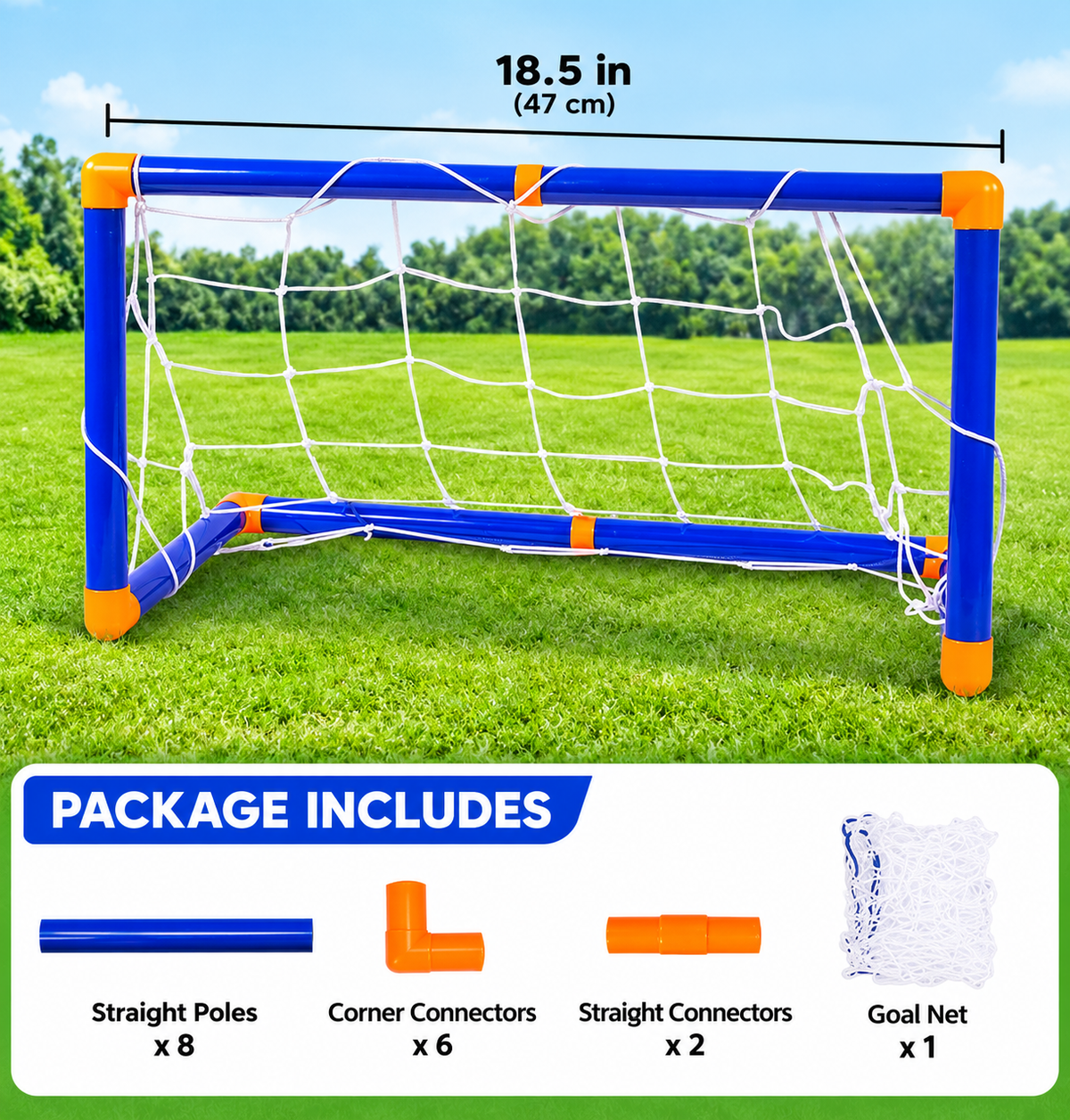 Portable Foldable Children's Soccer Goal Toy, Indoor Sports Equipment