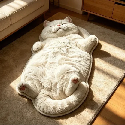 Chubby Tabby Cat Shaped Rug 🐱🤎