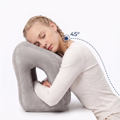 🕐50%OFF TODAY ONLY! Inflatable Airplane Sleep Pillow – Face, Neck & Arm Support for Long Flights