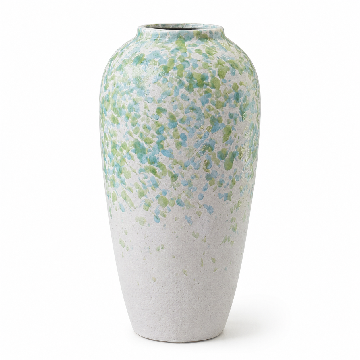 Jade Mist Reactive Glaze Ceramic Vase